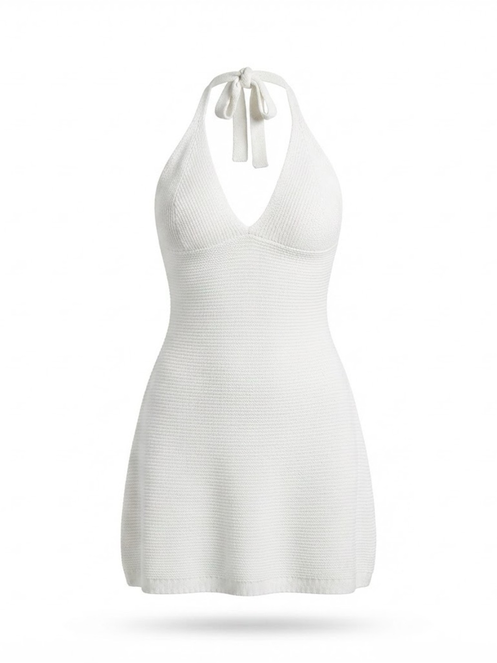 wild fable White Knit Halter Mini Dress
